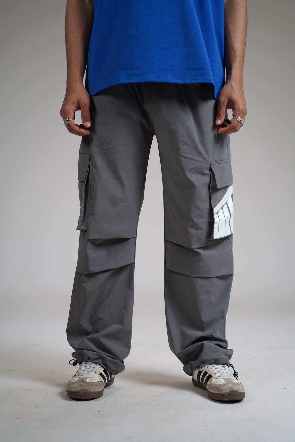 Grey Parachute Pants