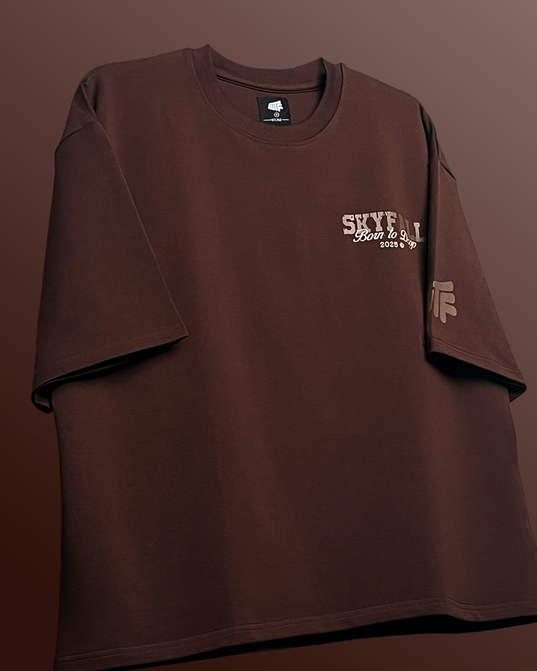 Skyfall Brown Boxy Fit T-Shirt