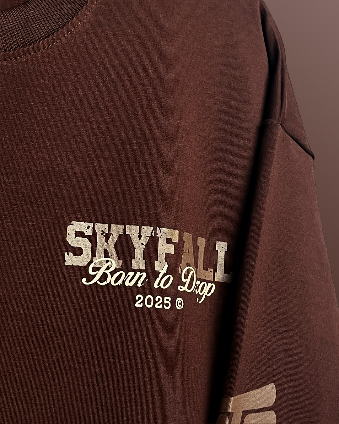 Skyfall Brown Boxy Fit T-Shirt