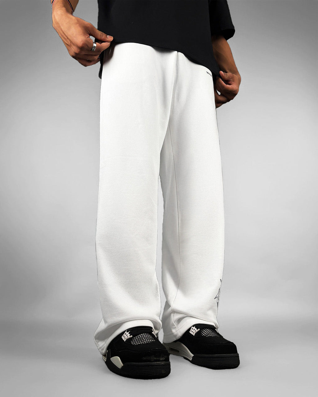 Barbed White Essential Cotton Pants