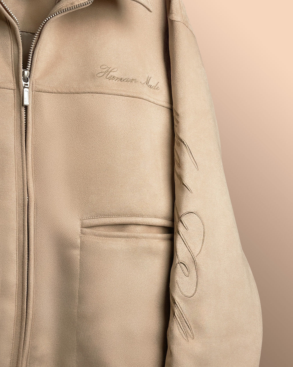 HUMAN MADE CREAM SUEDE JACKET