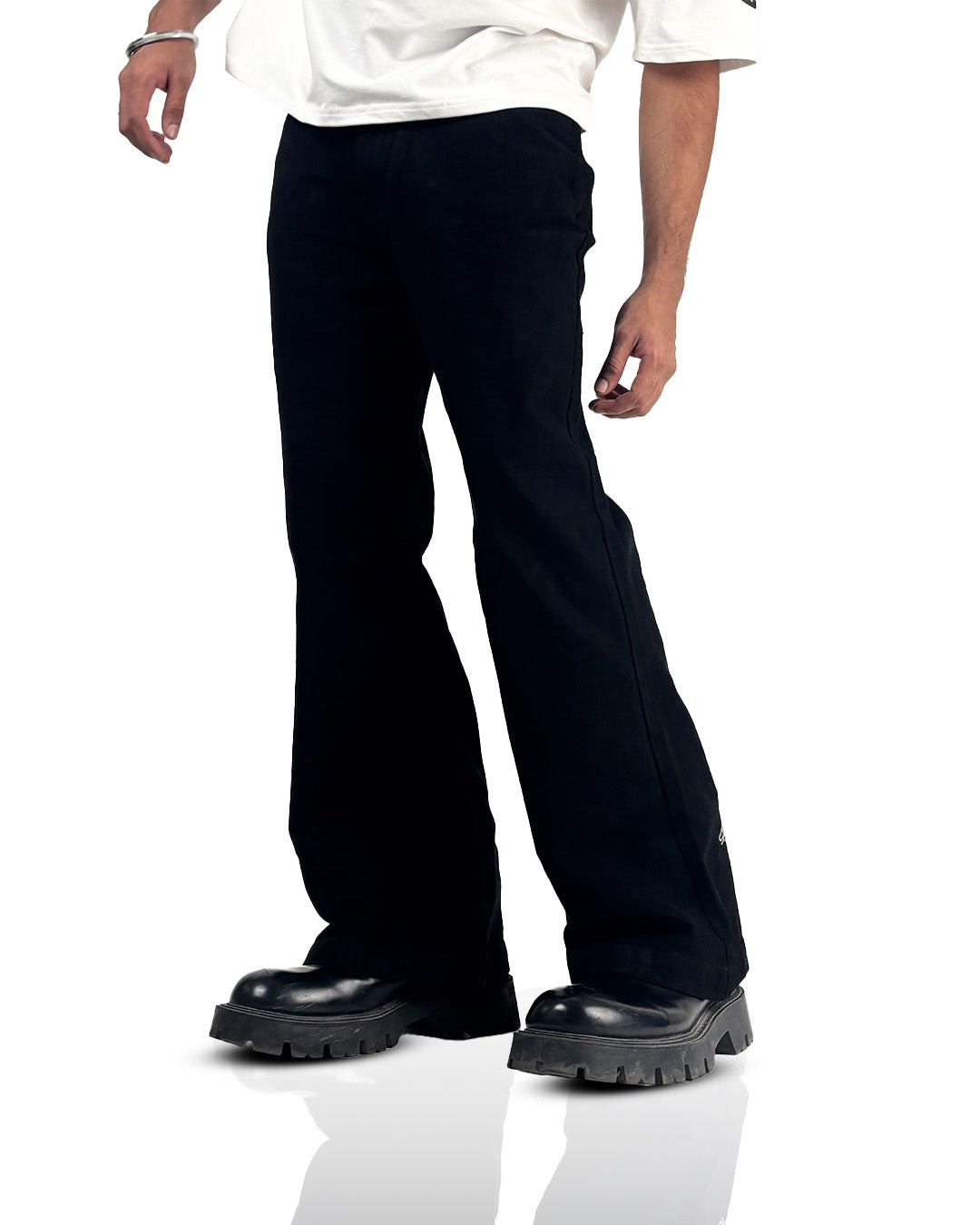 Black Wide Flared Jeans