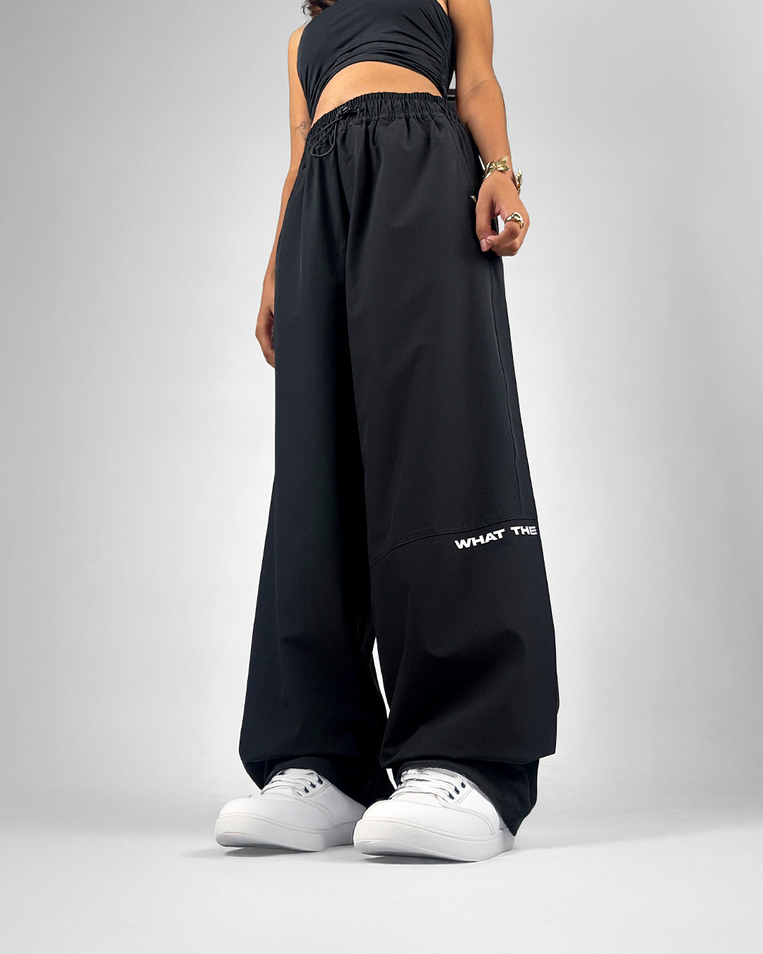 Black Breakout Parachute Pants