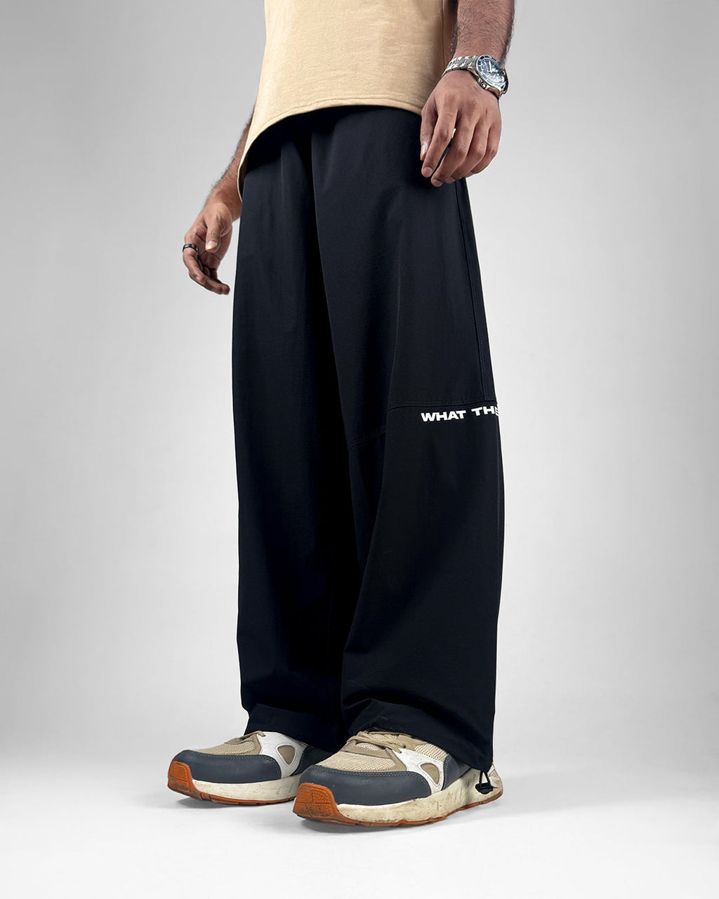 Black Breakout Parachute Pants