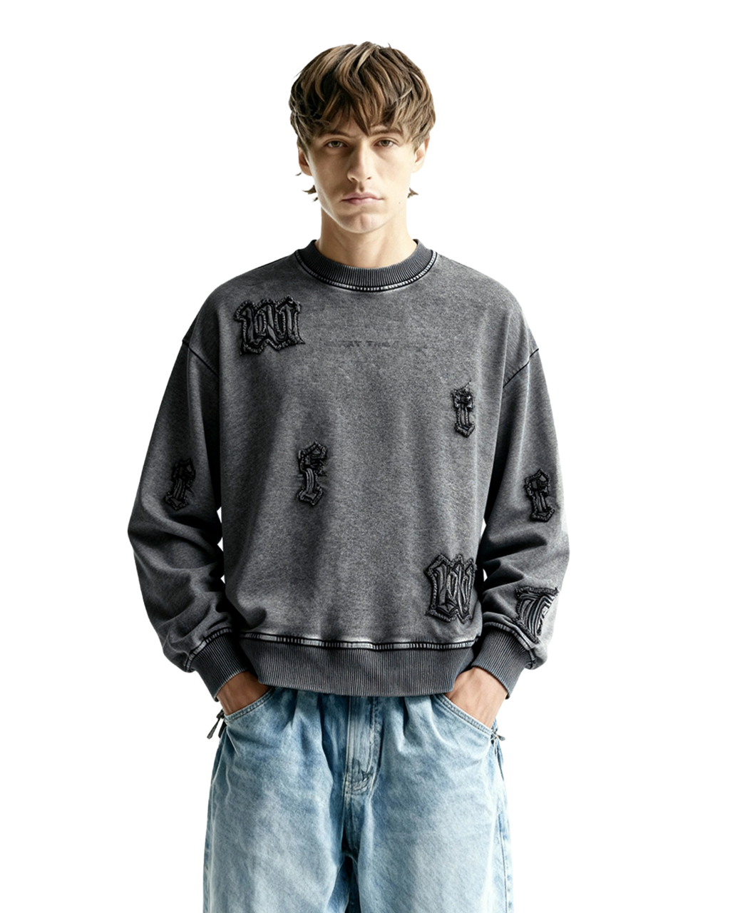 Coded Acid Wash Sweatshirt