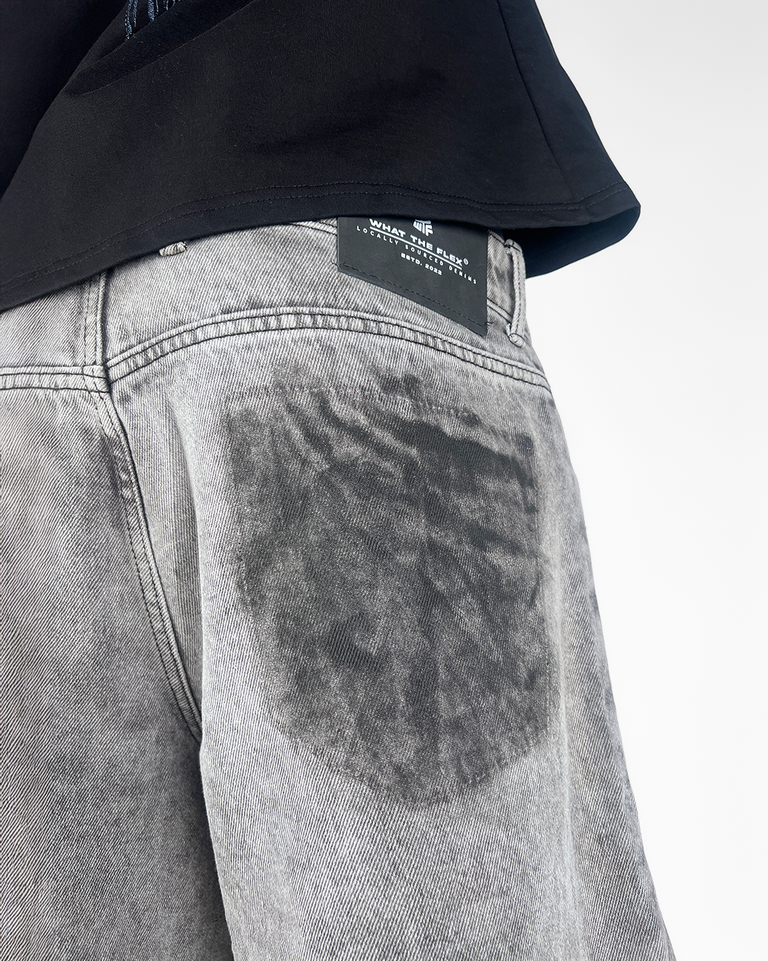 The Flex Symbol Grey Baggy Jeans