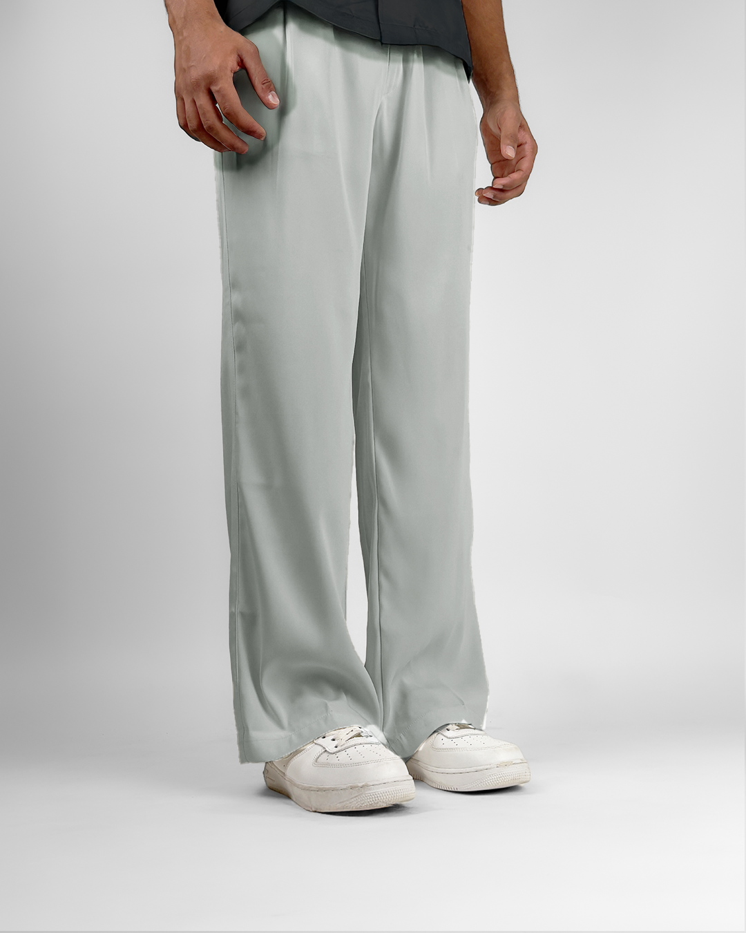 Light Grey Classic Korean Pants