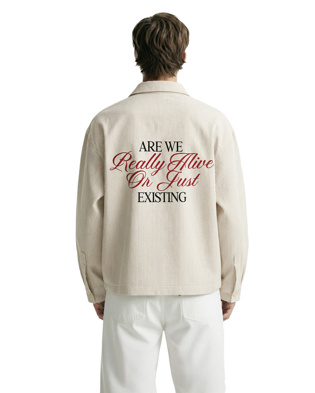 Alive Beige Striped Shirt