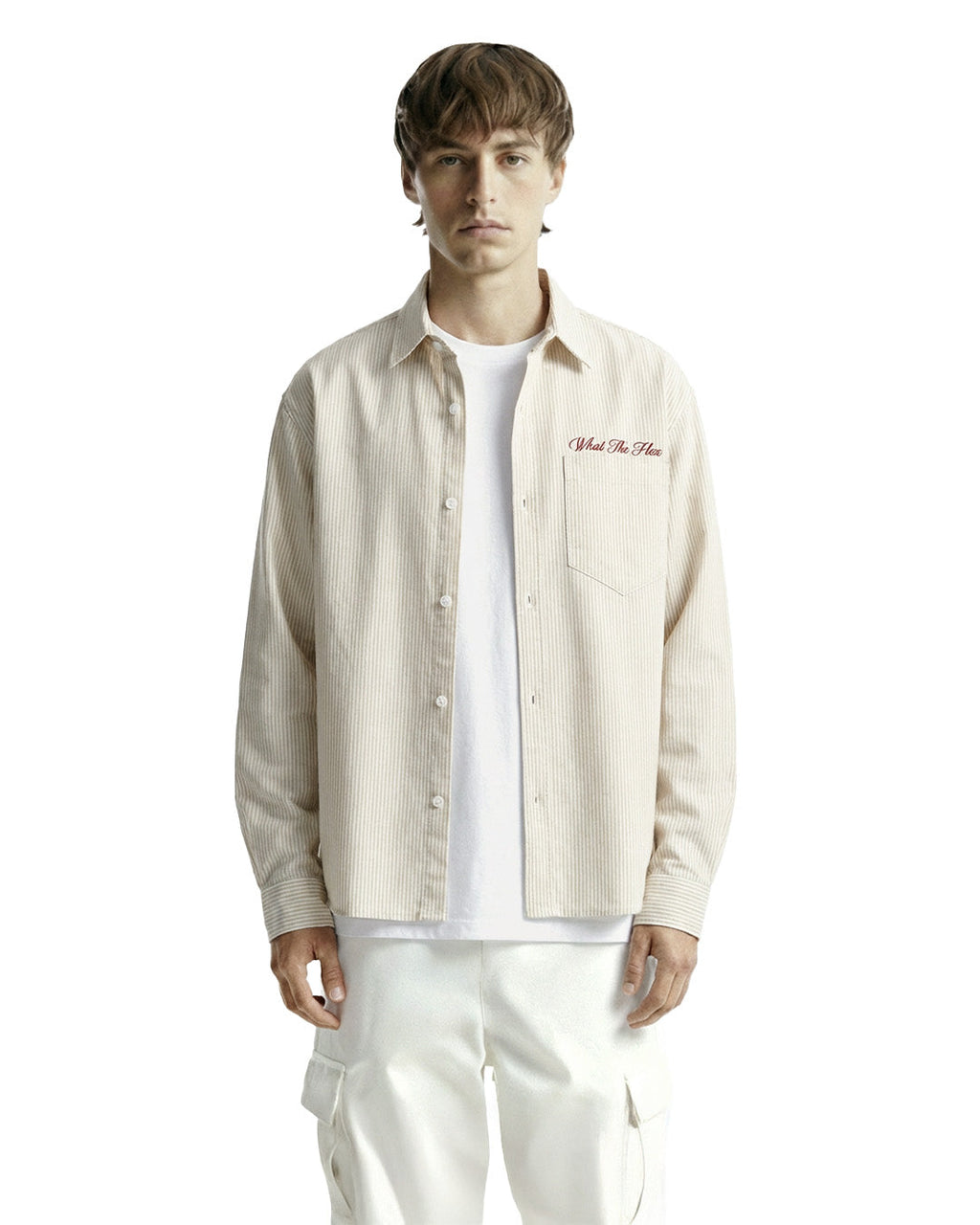 Alive Beige Striped Shirt