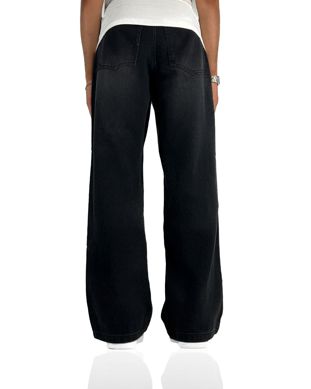 Charcoal Black Straight Cut Jeans