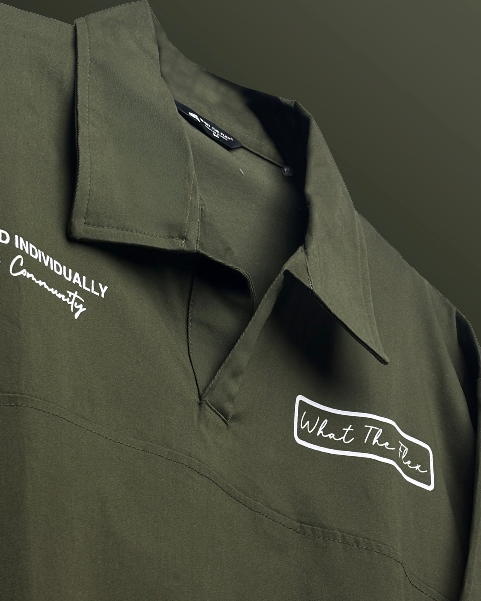 Olive Green Retro Polo T-shirt