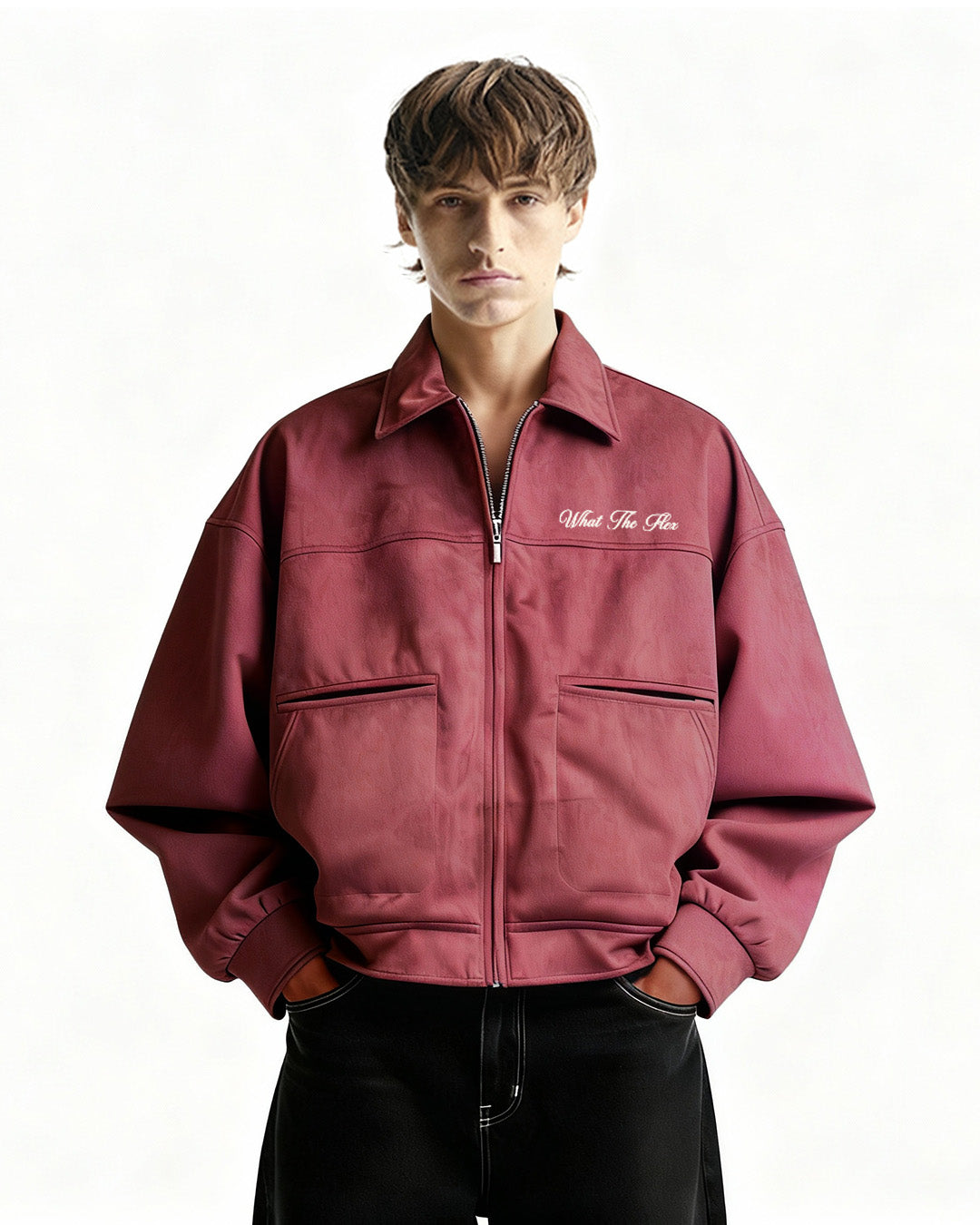 LIFE'S NICE CORAL  SUEDE JACKET