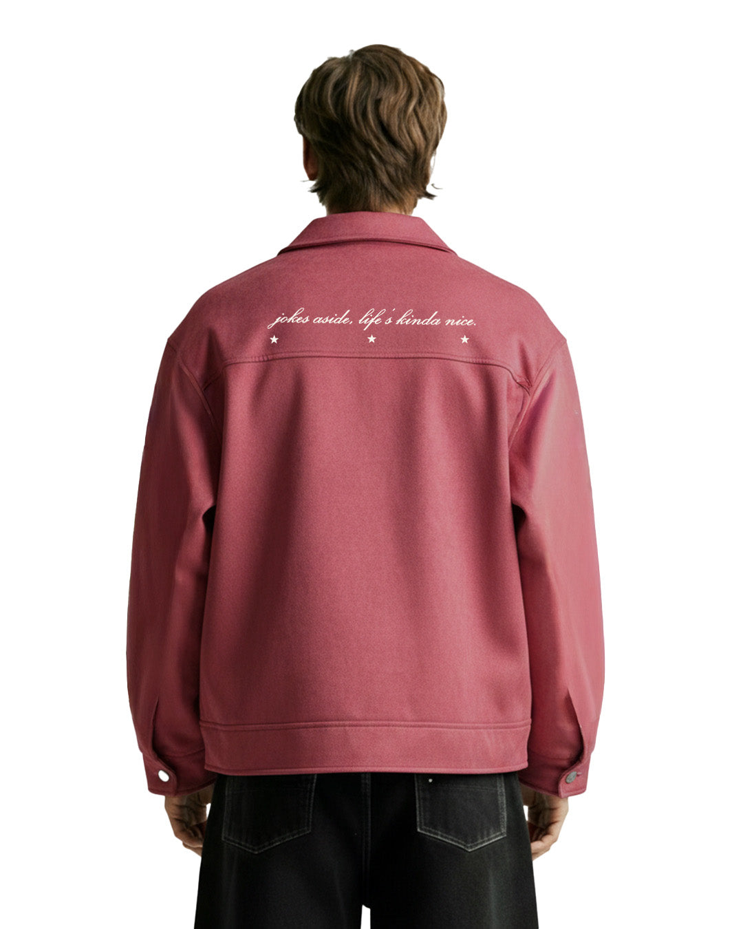 LIFE'S NICE CORAL  SUEDE JACKET