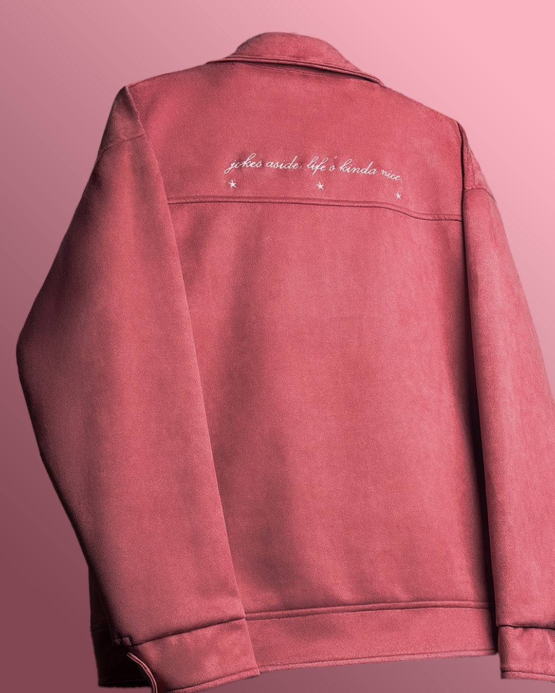 LIFE'S NICE CORAL  SUEDE JACKET