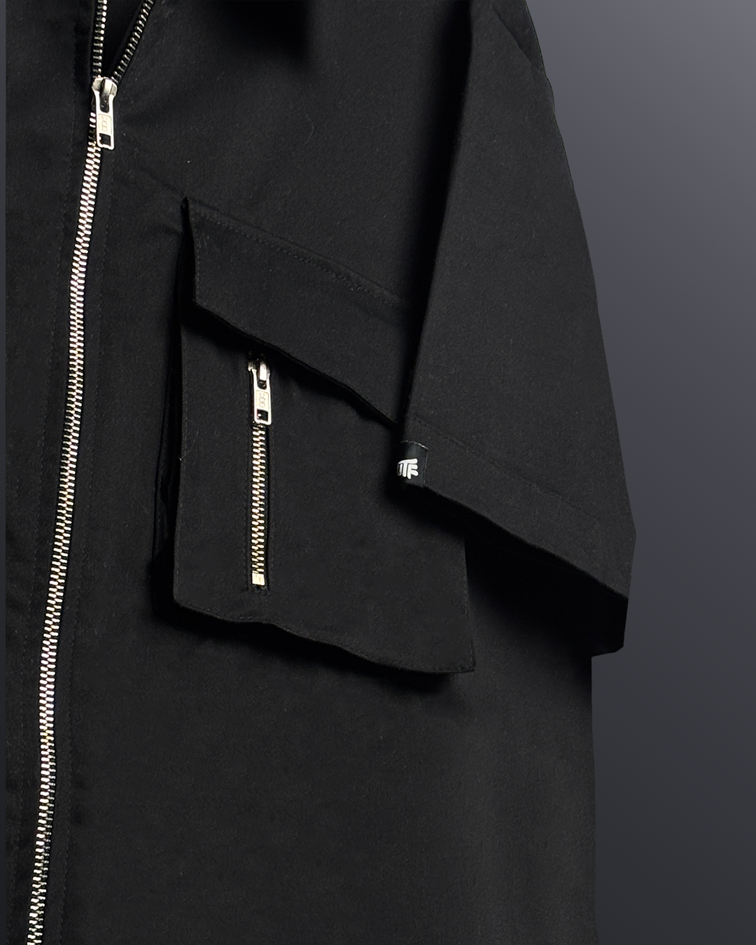 Rebel Black Cotton Shirt