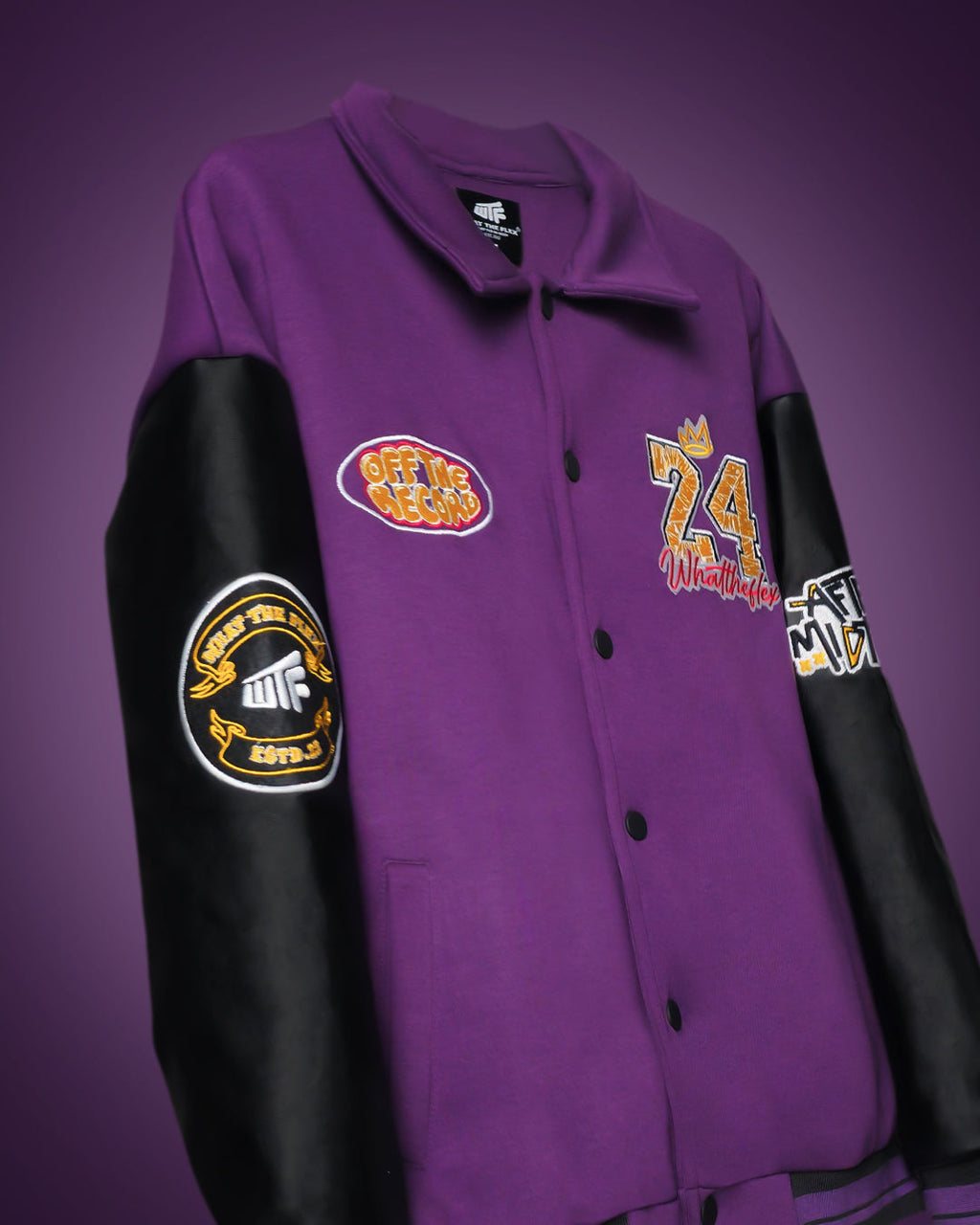Take the Shot Purple Varsity Jacket