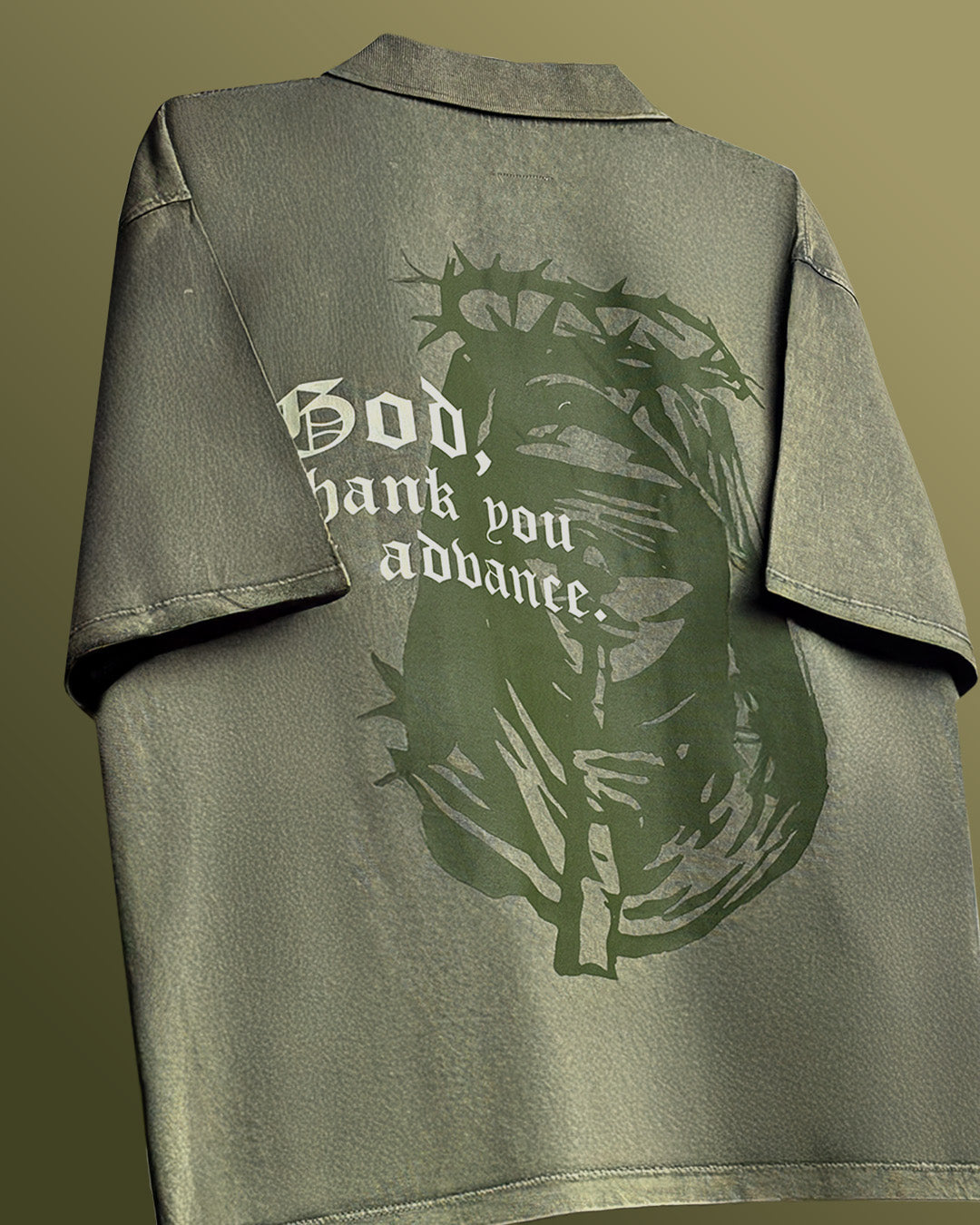 THANK GOD OVERSIZED POLO TSHIRT