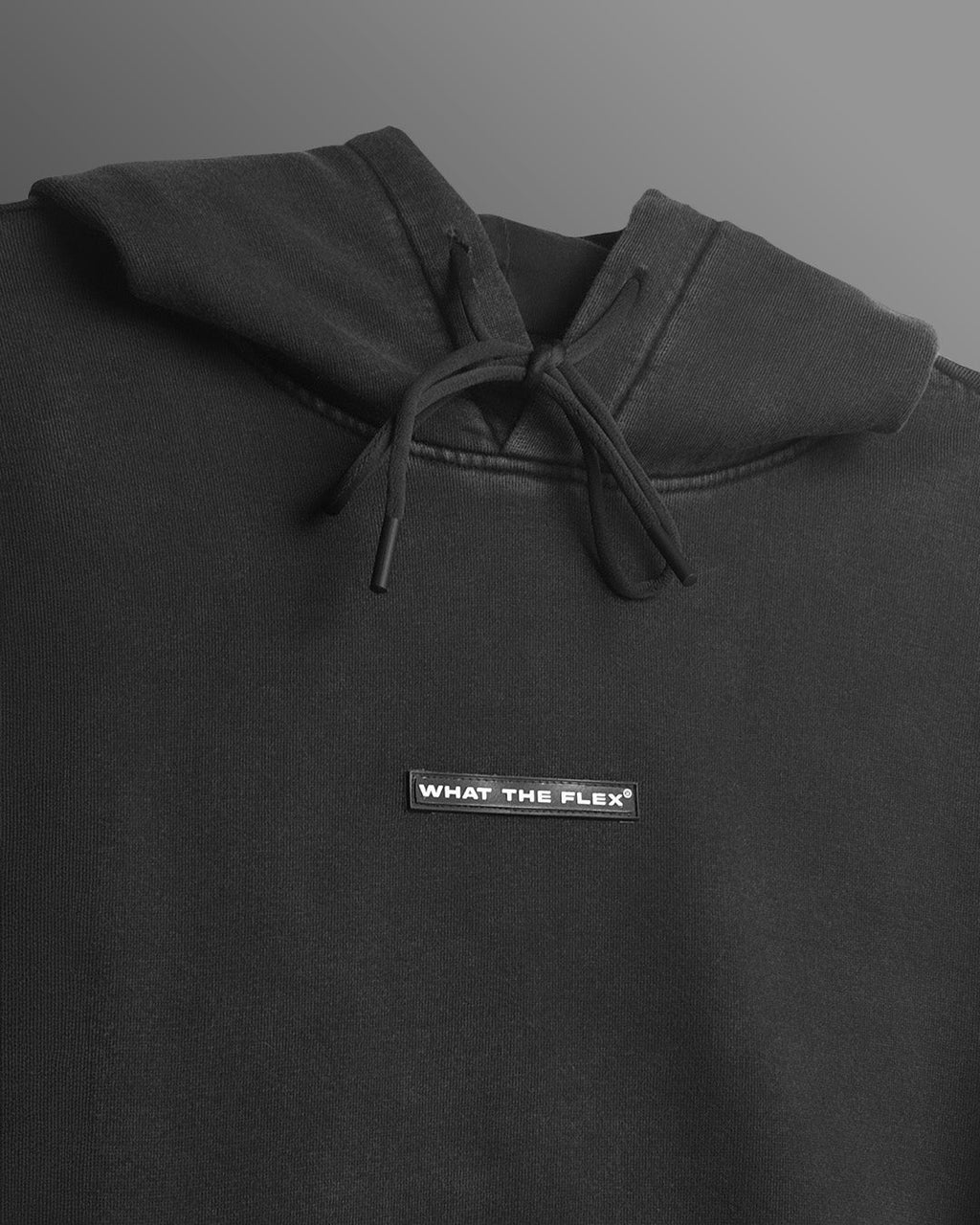 Washed Out Black Boxy-Fit Hoodie