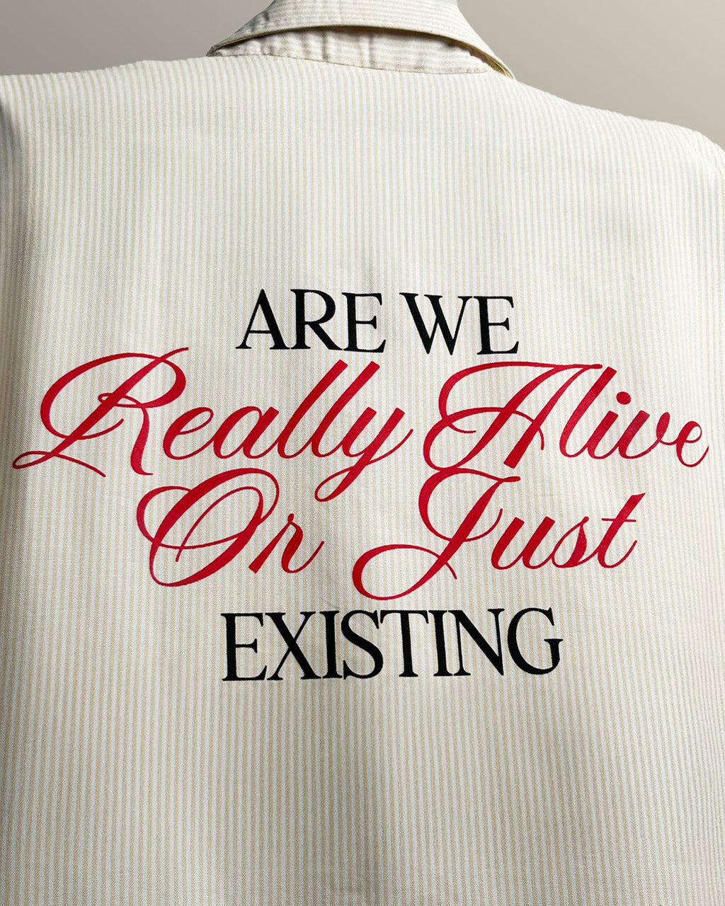 Alive Beige Striped Shirt