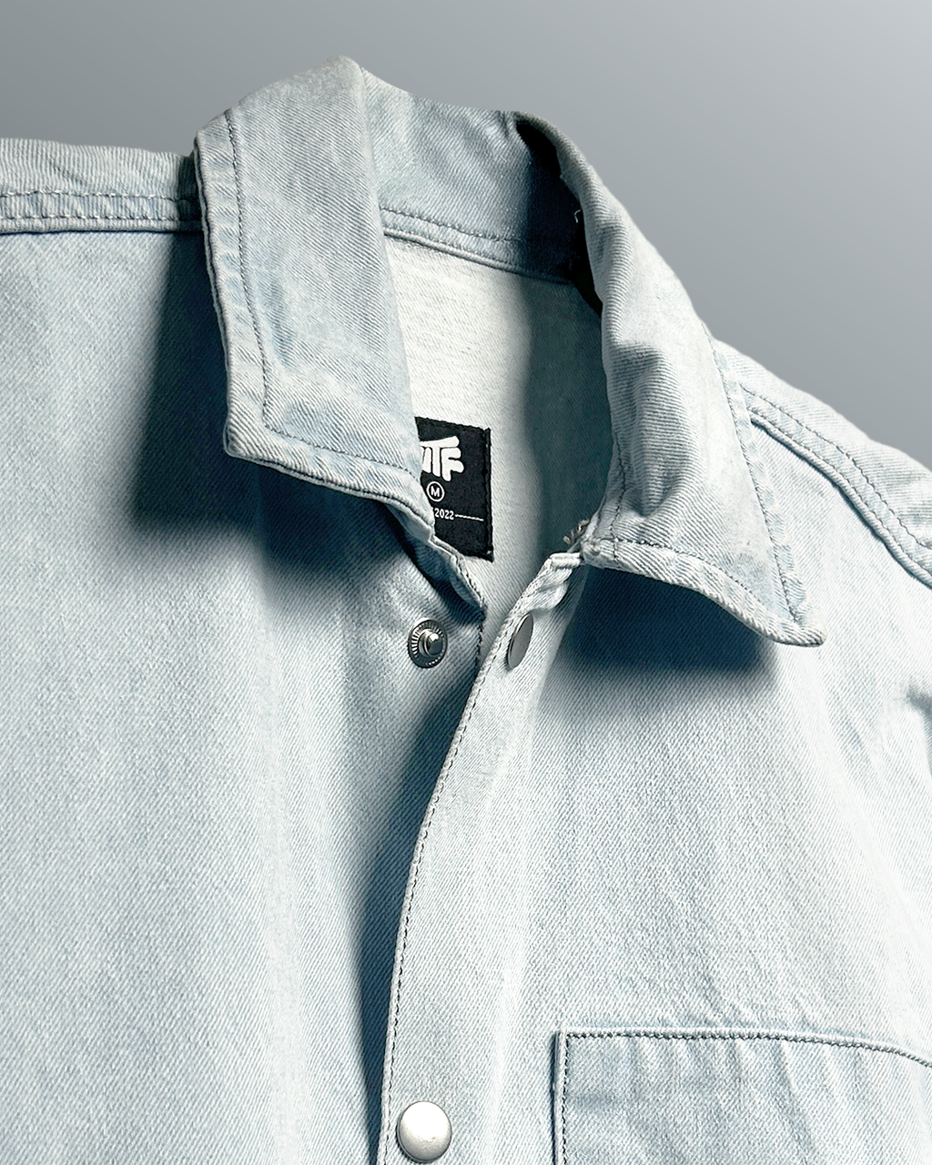 Blue Half Sleeve Denim Layer