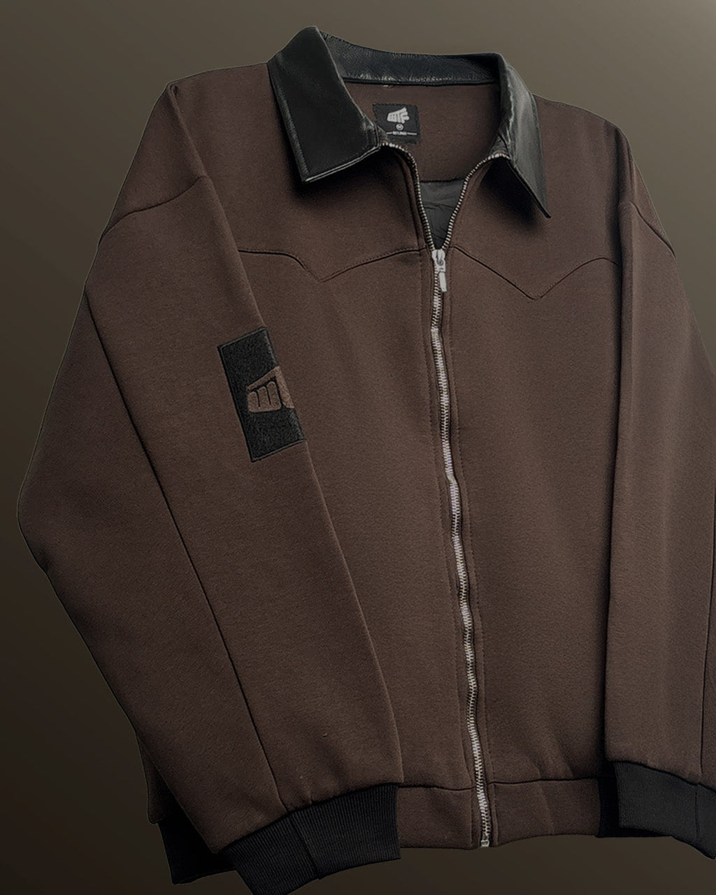 Cocoa Leather Cut Jacket