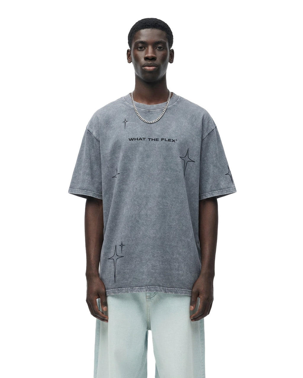 Mannered Grey Acid Wash T-Shirt