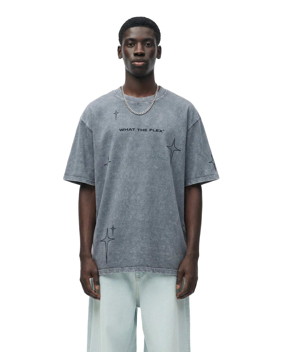 Mannered Grey Acid Wash T-Shirt