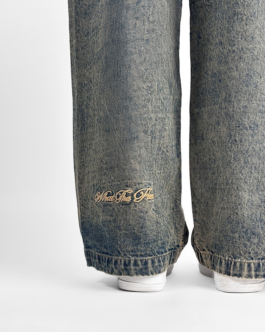 Burnt Blue Baggy Denim Jeans